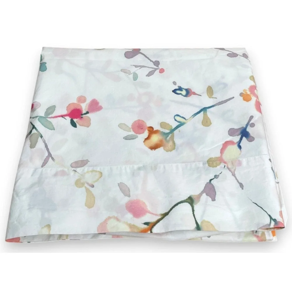 Annie Selke Pine Cone Hill Watercolor Floral King Flat Sheet 2 King Pillowcases